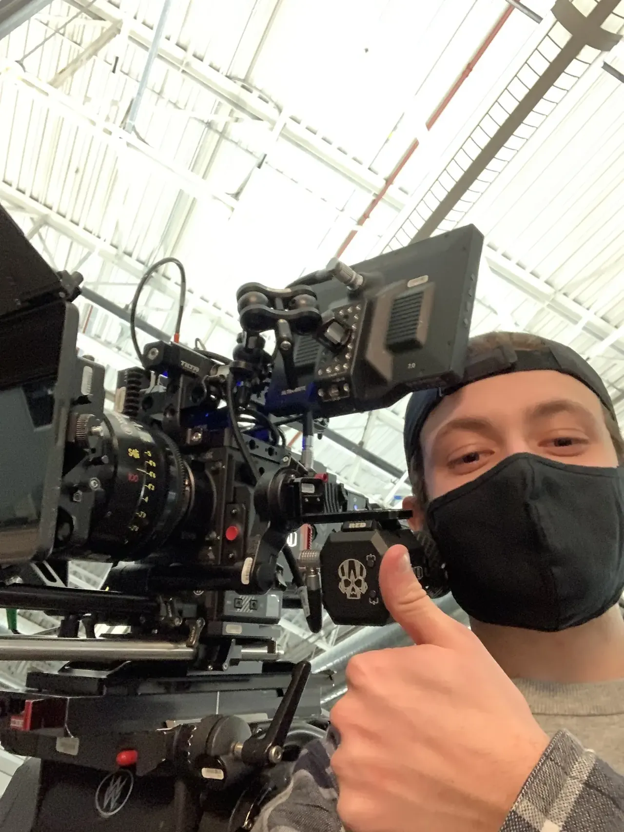 RED cinema camera on a commercial set