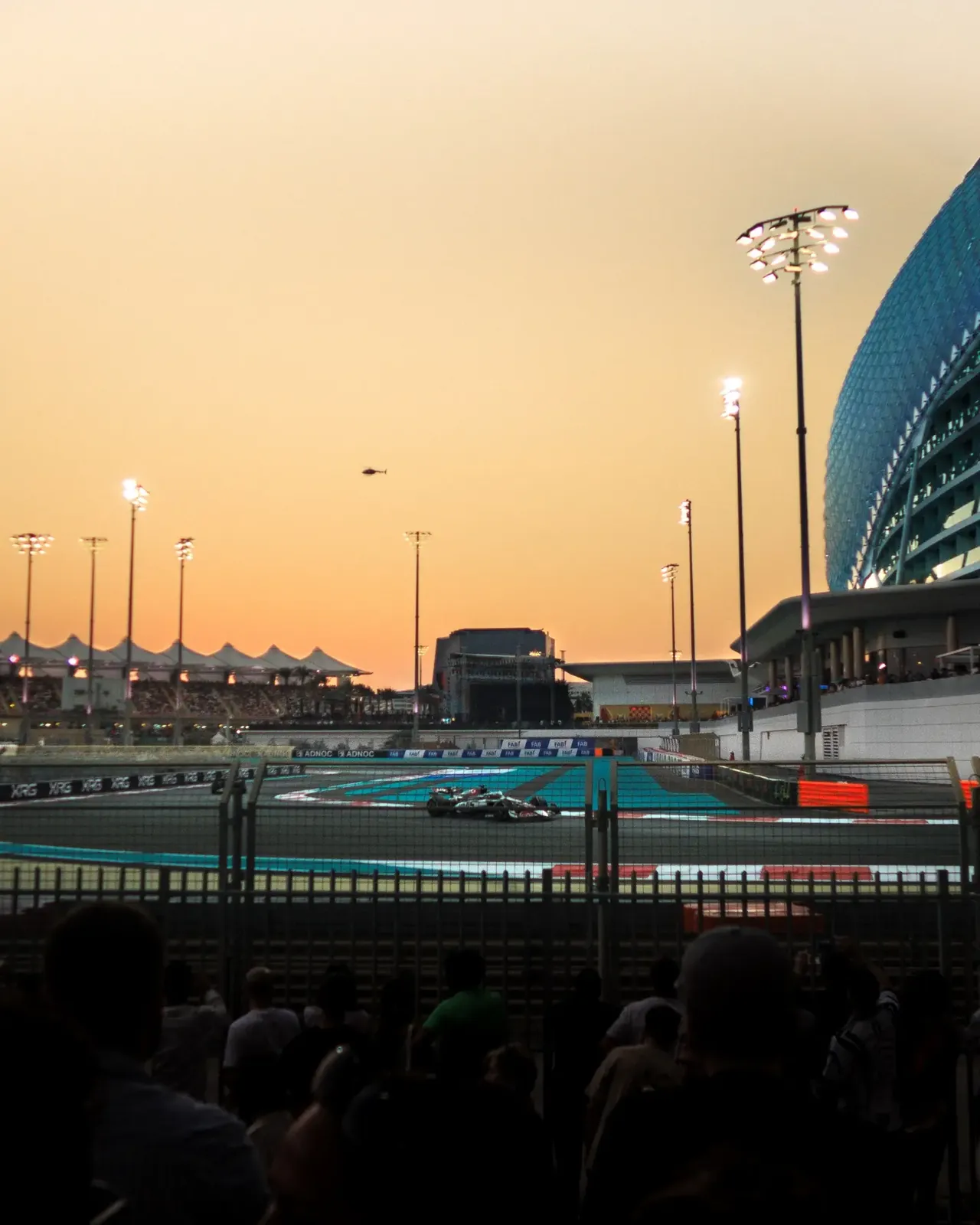 Yas Marina circuit at dusk