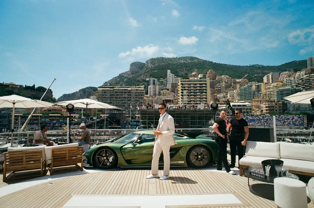 A harbour-side scene during race week in Monaco